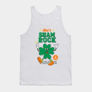 Retro Shamrock and Roll - St.Paddys character Tank Top